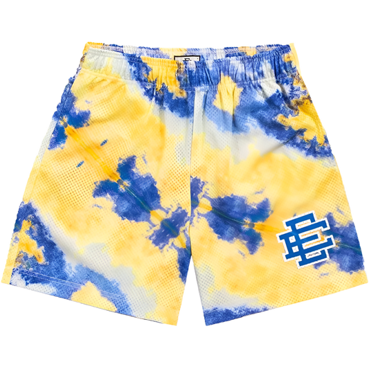 Tie-Dye Blue Yellow Shorts