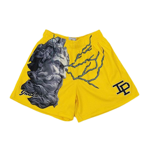 Yellow Greek Shorts